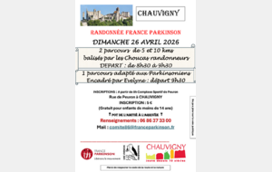 Randonnée France Parkinson à Chauvigny - Dimanche 26 avril