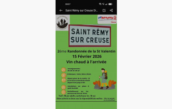Randonnée de la Saint Valentin - Saint Rémy sur Creuse - Dimanche 15 février 2026