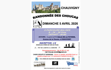 Randonnée des Choucas - Chauvigny - Dimanche 5 avril