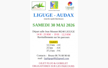 Randonnée AUDAX - Ligugé - Samedi 30 mai