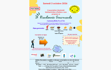 Randonnée gourmande - Poitiers/Montmidi - Samedi 3 octobre 2026