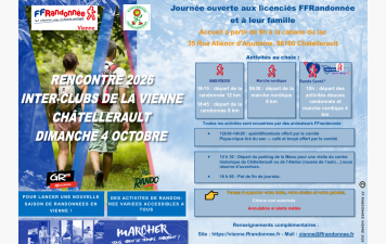 Journée inter-clubs de la Vienne 2026 - Châtellerault - Dimanche 04 octobre 2026
