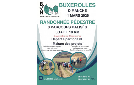 Randonnée - Buxerolles - Dimanche 1er mars.