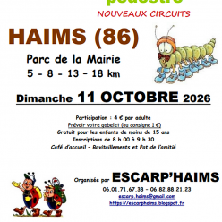 Randonnée - Haims (86) - Dimanche 11 octobre