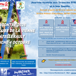 Journée inter-clubs de la Vienne 2026 - Châtellerault - Dimanche 04 octobre 2026