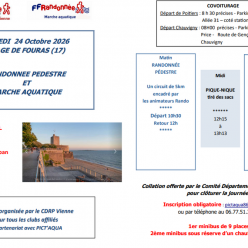 Randonnée pédestre et marche aquatique - Fouras - Samedi 24 octobre