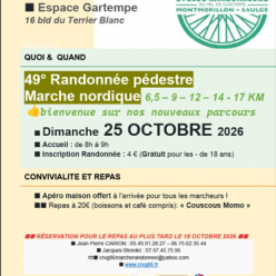 Randonnée et marche nordique - Montmorillon - Dimanche 25 octobre