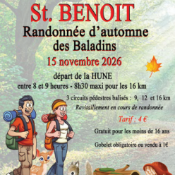 Randonnée d'automne des Baladins - Saint Benoît - Dimanche 15 novembre